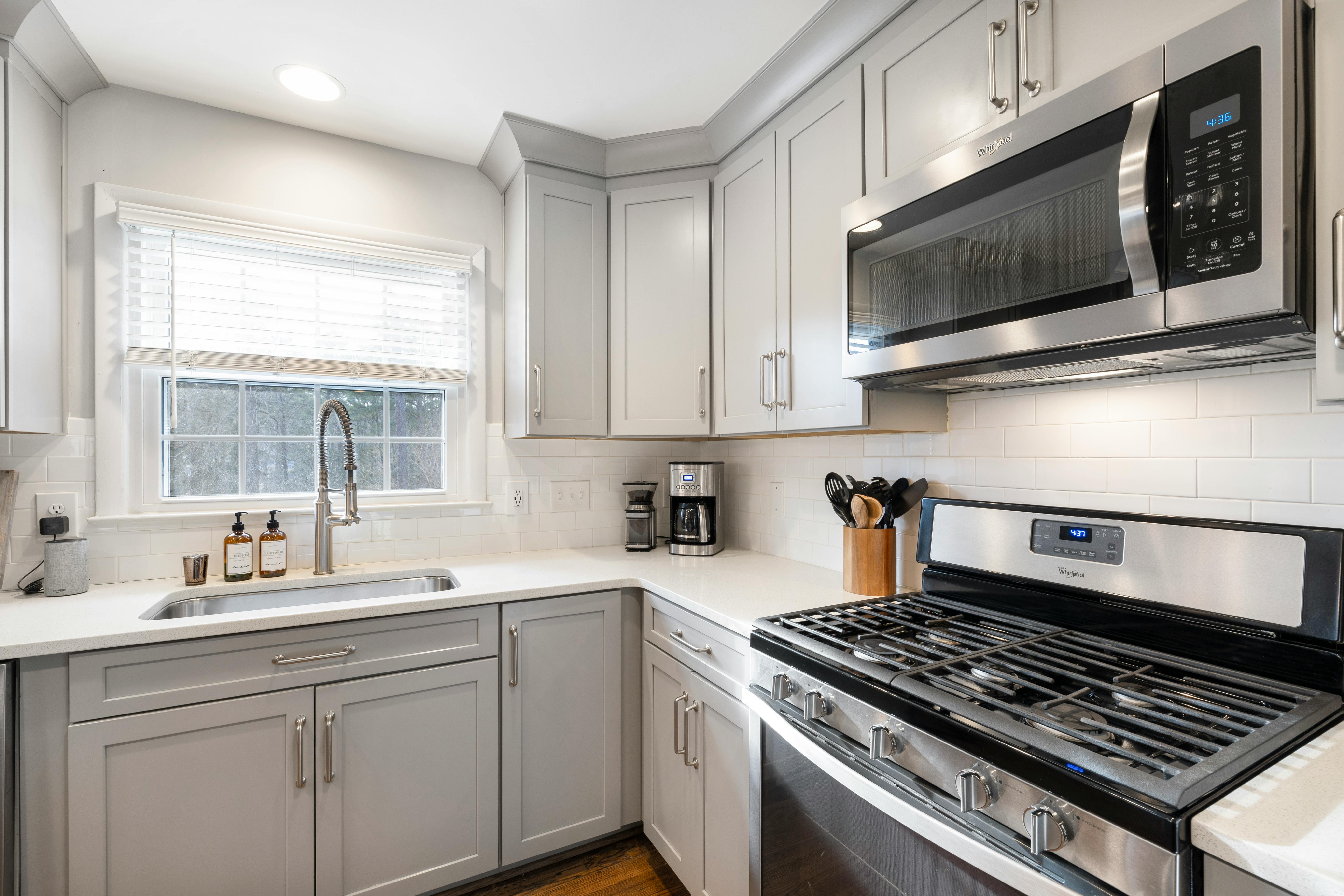 Occupied kitchen with appliances